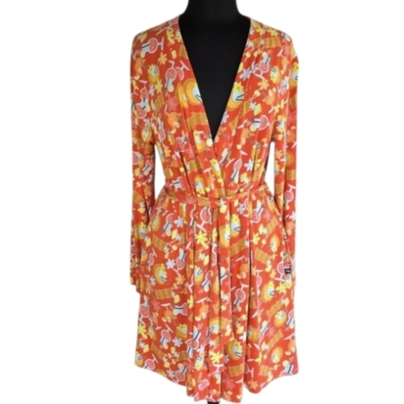 MeUndies Other - MeUndies XS / S Tropical Vibrant Floral Robe Tiki Resortwear Vacation Soft